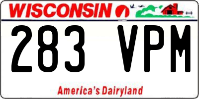 WI license plate 283VPM