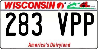 WI license plate 283VPP