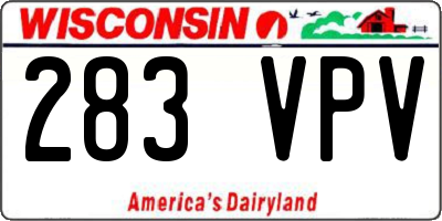 WI license plate 283VPV