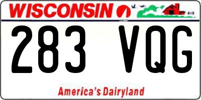 WI license plate 283VQG