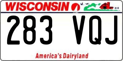 WI license plate 283VQJ