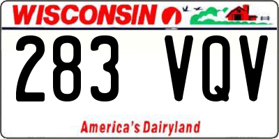 WI license plate 283VQV