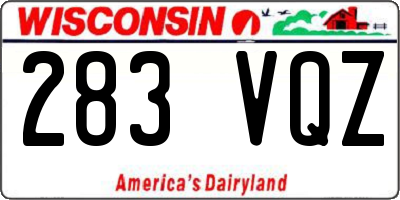 WI license plate 283VQZ