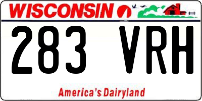 WI license plate 283VRH