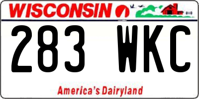 WI license plate 283WKC