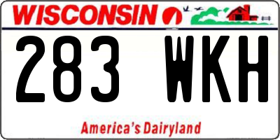 WI license plate 283WKH