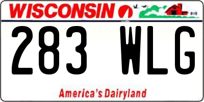 WI license plate 283WLG