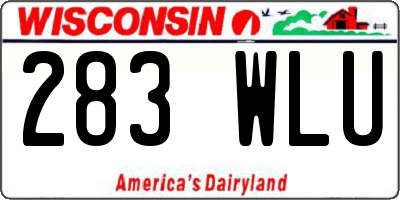 WI license plate 283WLU