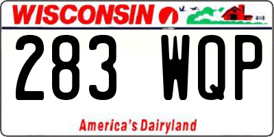 WI license plate 283WQP