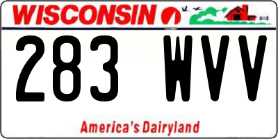 WI license plate 283WVV