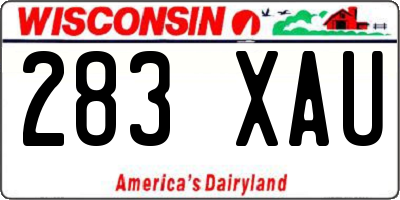 WI license plate 283XAU