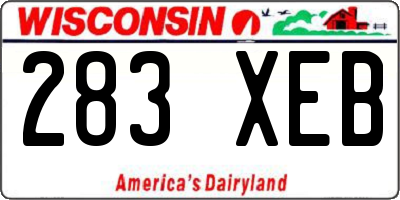 WI license plate 283XEB