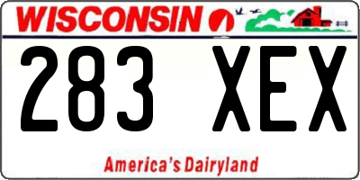 WI license plate 283XEX
