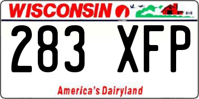WI license plate 283XFP