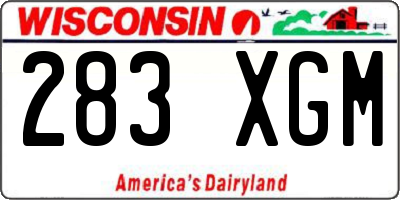 WI license plate 283XGM
