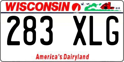 WI license plate 283XLG
