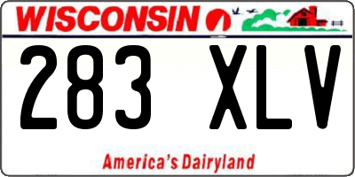 WI license plate 283XLV