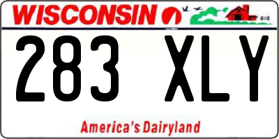 WI license plate 283XLY