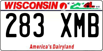 WI license plate 283XMB