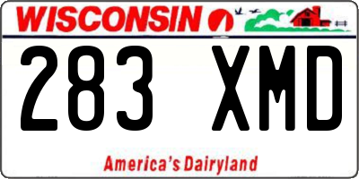 WI license plate 283XMD