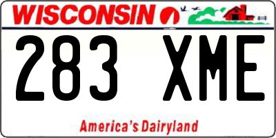WI license plate 283XME