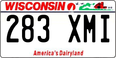 WI license plate 283XMI