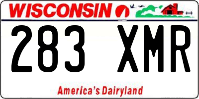WI license plate 283XMR