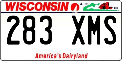 WI license plate 283XMS