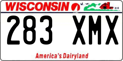 WI license plate 283XMX