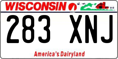 WI license plate 283XNJ
