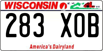WI license plate 283XOB