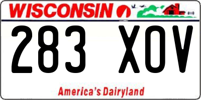 WI license plate 283XOV