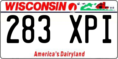 WI license plate 283XPI