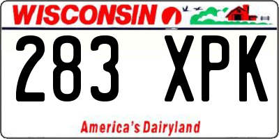 WI license plate 283XPK