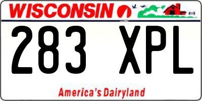 WI license plate 283XPL