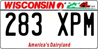 WI license plate 283XPM
