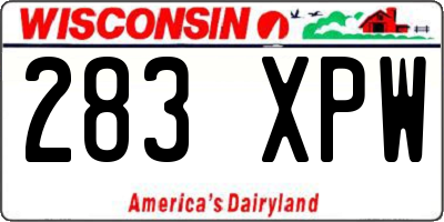 WI license plate 283XPW
