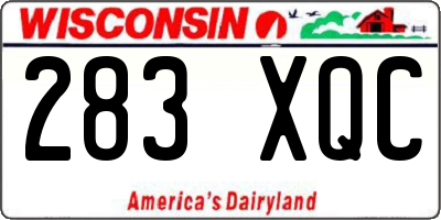 WI license plate 283XQC