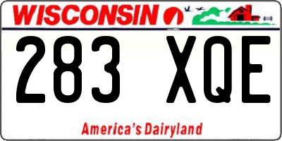 WI license plate 283XQE