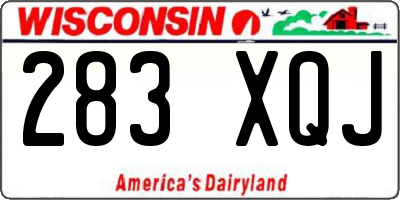 WI license plate 283XQJ
