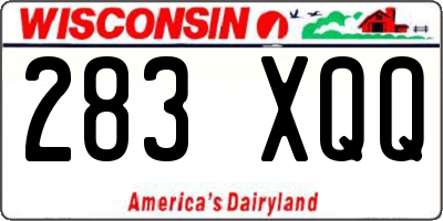 WI license plate 283XQQ