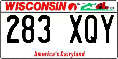 WI license plate 283XQY