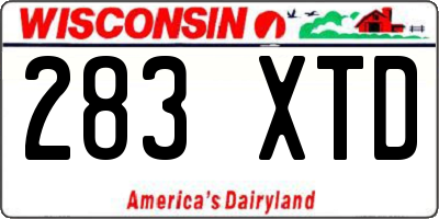 WI license plate 283XTD