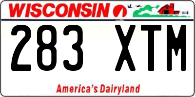 WI license plate 283XTM