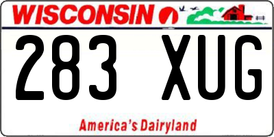 WI license plate 283XUG