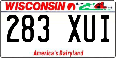 WI license plate 283XUI