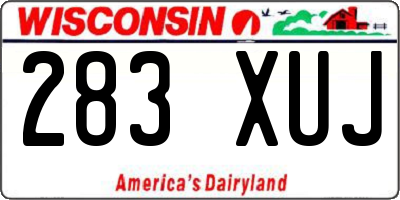 WI license plate 283XUJ