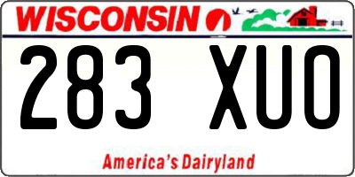 WI license plate 283XUO