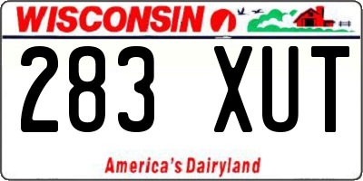 WI license plate 283XUT