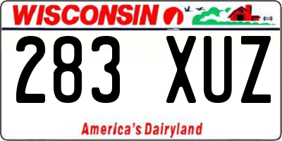 WI license plate 283XUZ